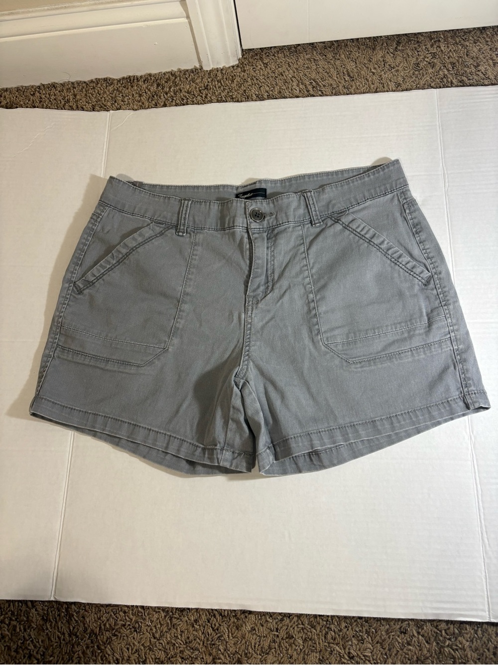Everyday Women's Gray Utility Bermuda Shorts